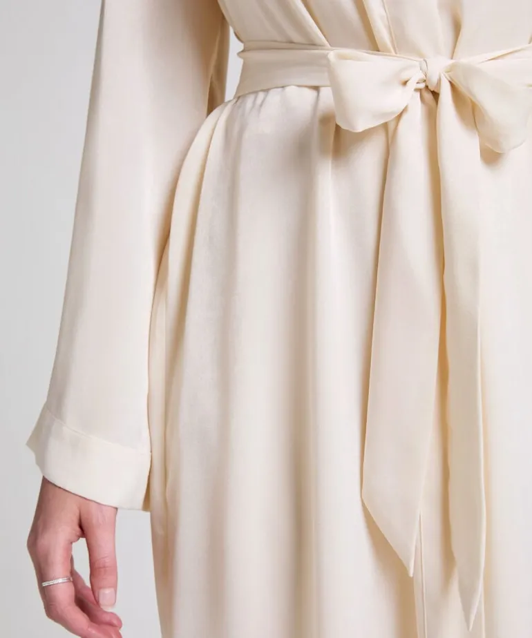 Satin Kimono - White