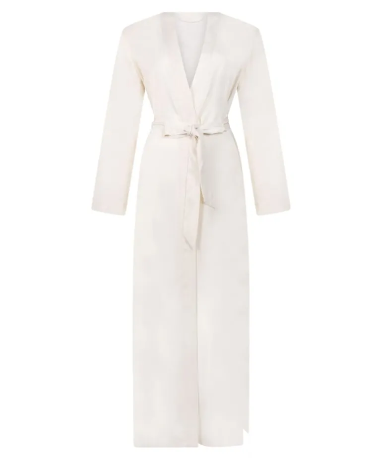 Satin Kimono - White