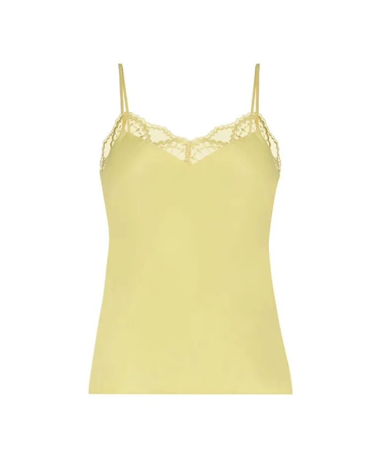 Satin Lace cami top - Yellow