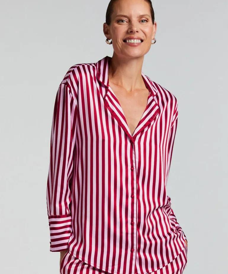 Satin Long-Sleeved Jacket - Pink