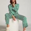 Satin Long-Sleeved Jacket - Green