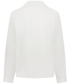 Satin Long-Sleeved Jacket - White