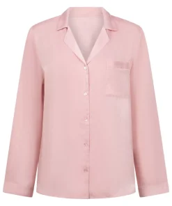 Satin Long-Sleeved Jacket - Pink