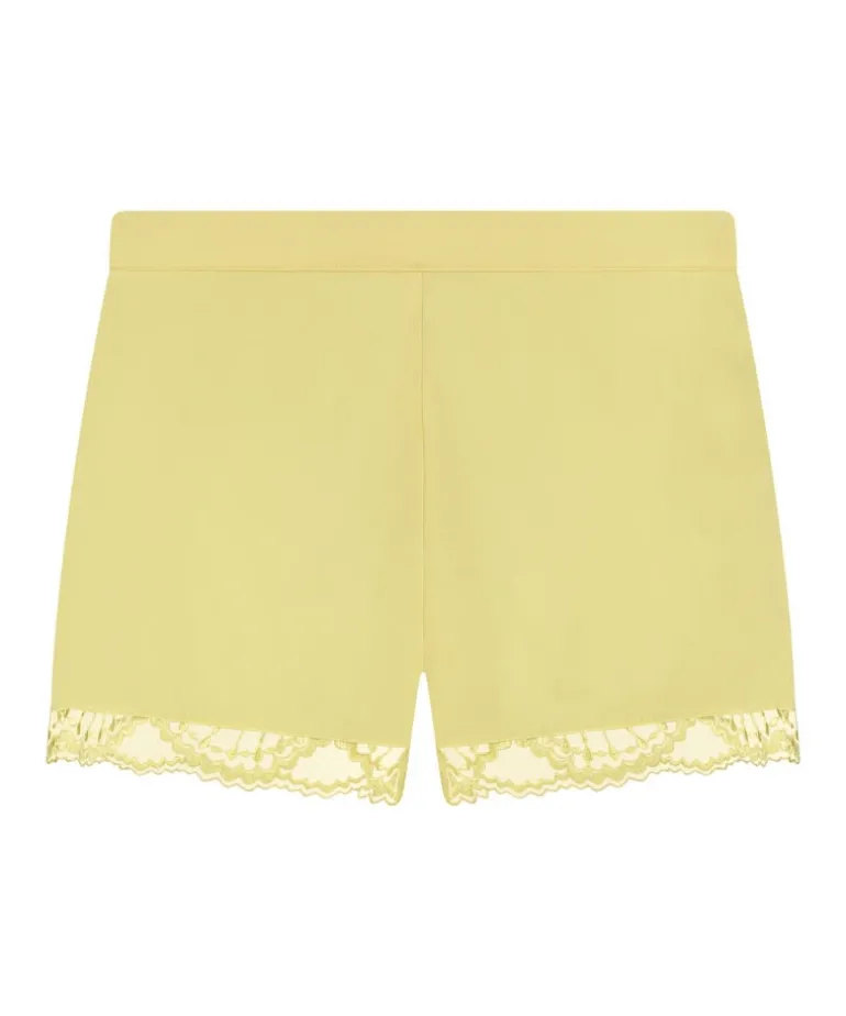 Satin pyjama shorts - Yellow