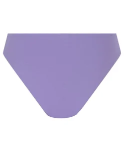Scallop High-Leg Bikini Bottoms - Purple