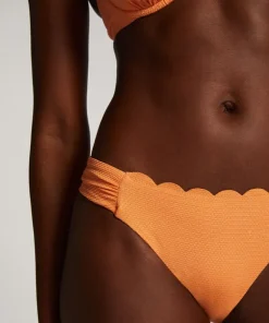 Scallop Lurex Rio Bikini Bottoms - Orange