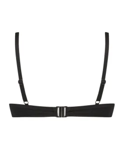 Scallop non-padded underwire bikini top - Black