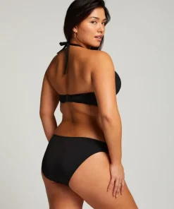 Scallop padded underwired bikini-top - Black