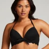 Scallop push-up underwired bikini top Cup A - E - Black
