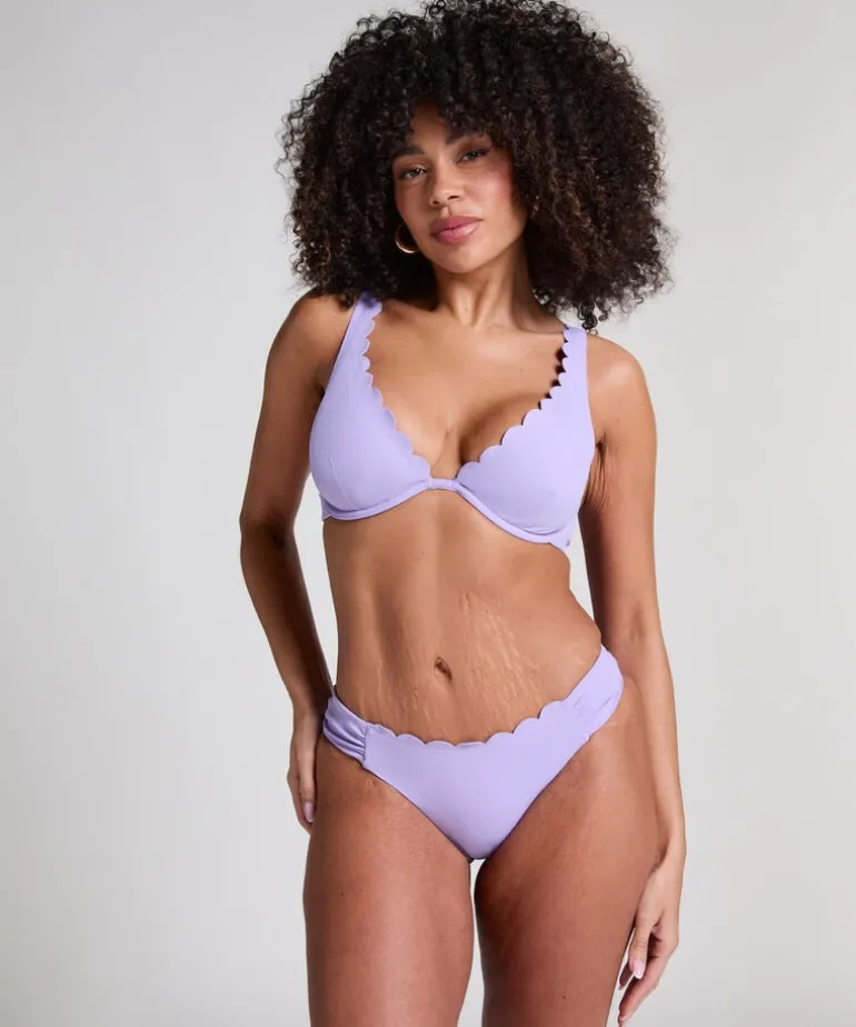 Scallop Rio Bikini Bottoms - Purple