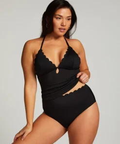 Scallop Rio Bikini Bottoms - Black