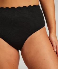 Scallop Rio Bikini Bottoms - Black