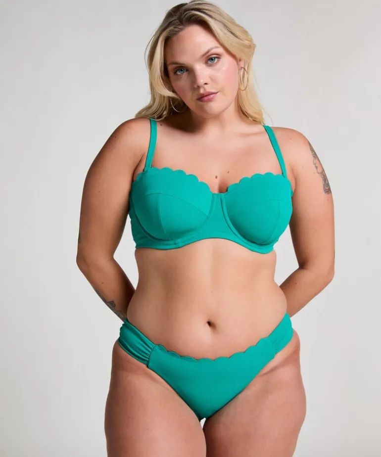 Scallop Rio Bikini Bottoms - Green