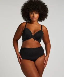 Scallop Rio Bikini Bottoms - Black
