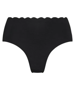 Scallop Rio Bikini Bottoms - Black