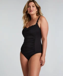 Scallop swimsuit - Black