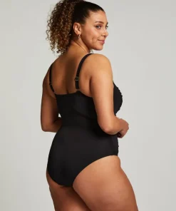 Scallop swimsuit - Black