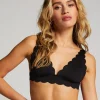 Scallop triangle bikini top - Black