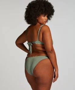 Scallop triangle bikini top - Green