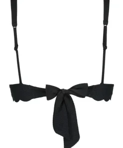 Scallop triangle bikini top - Black