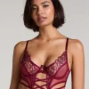 Scarlett Non-Padded Underwired Longline Bra - Red
