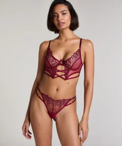 Scarlett Non-Padded Underwired Longline Bra - Red
