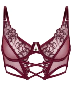 Scarlett Non-Padded Underwired Longline Bra - Red