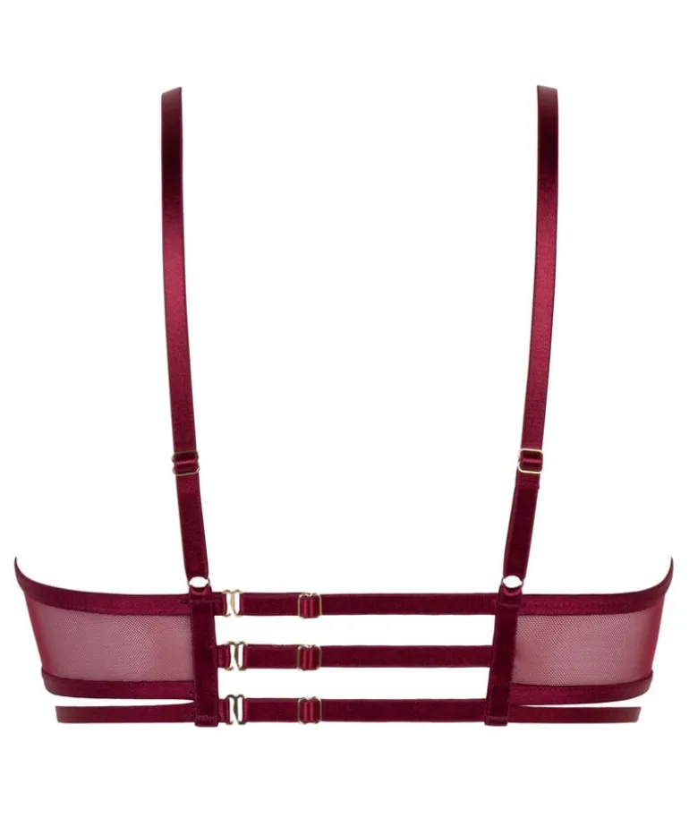 Scarlett Non-Padded Underwired Longline Bra - Red