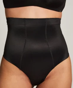 Sculpting scuba high waisted thong - Black