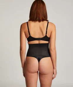 Sculpting scuba high waisted thong - Black