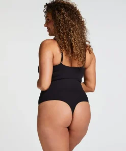 Seamless Enhancing High Leg Body - Black