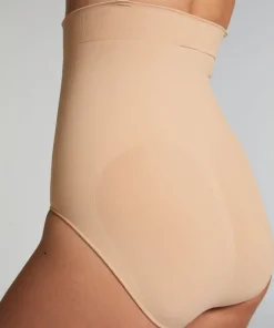 Seamless Enhancing High Waisted Knickers - Beige