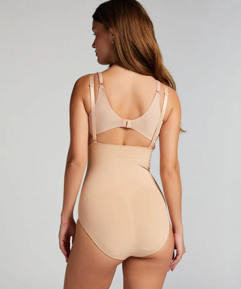 Seamless Enhancing High Waisted Knickers - Beige