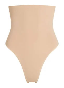 Seamless Enhancing High Waisted Thong - Beige