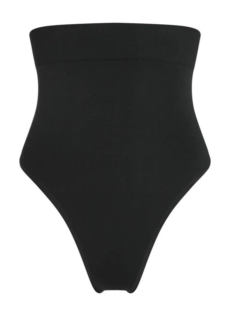 Seamless Enhancing High Waisted Thong - Black