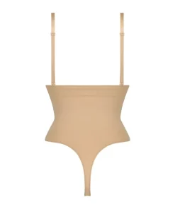 Seamless Enhancing High Waisted Thong - Beige