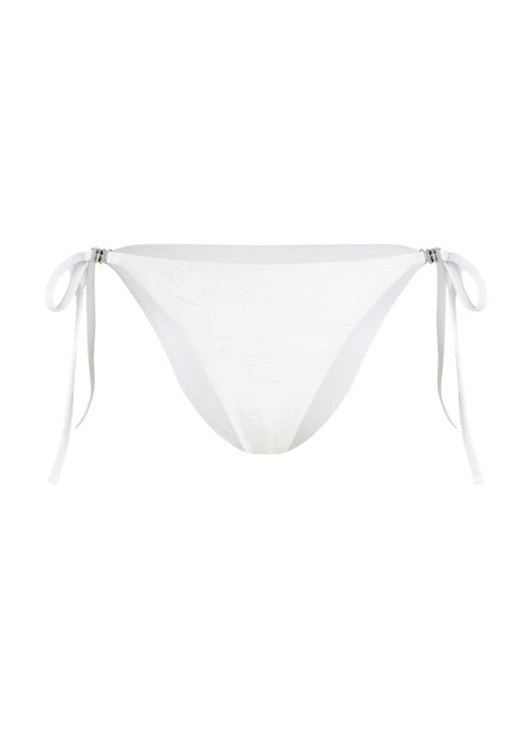 Seashell Cheeky Triangle Bottom - White