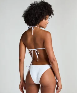 Seashell Triangle Bikini Top - White