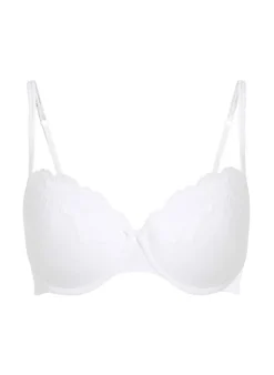 Secret Lace Padded Underwired Bra - White