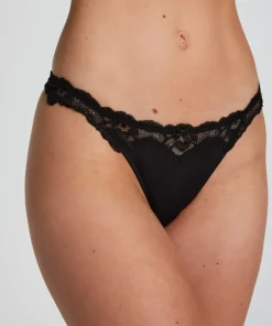 Secret Lace Thong - Black