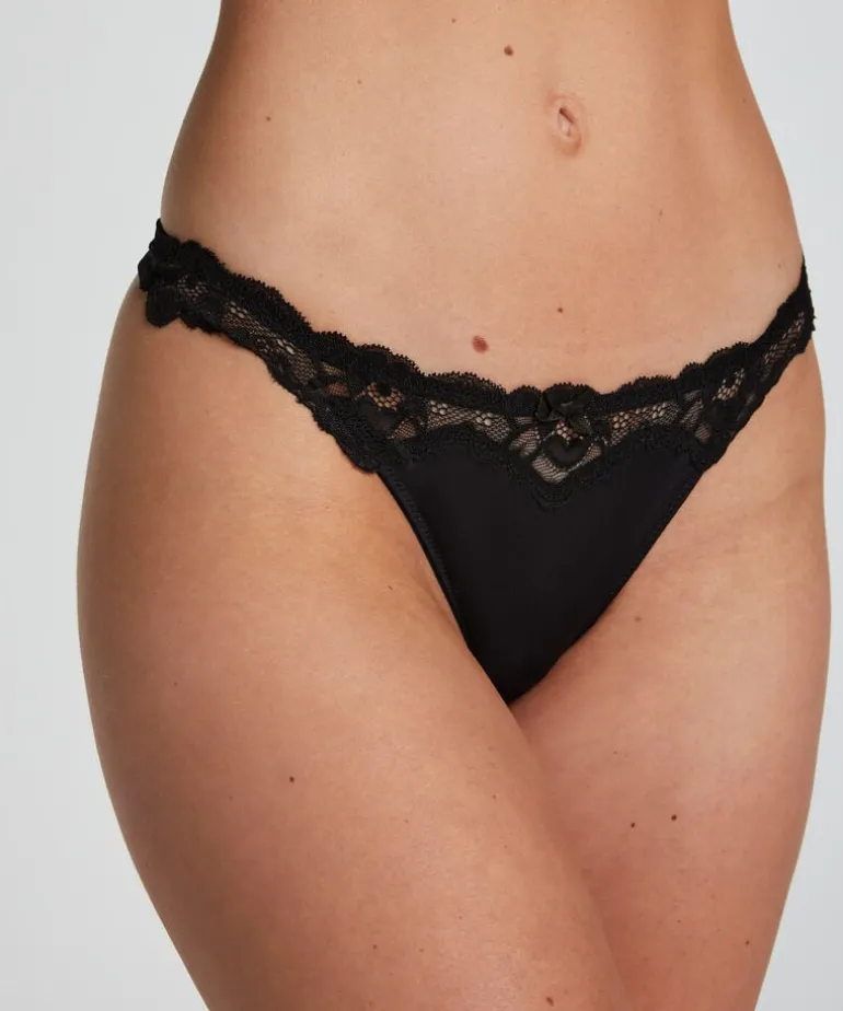 Secret Lace Thong - Black