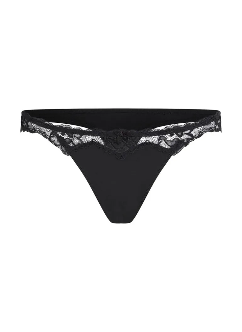 Secret Lace Thong - Black