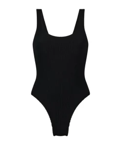 Shaping Crinkle Swimsuit - Black