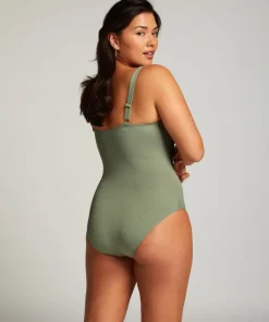 Shaping Scallop Swimsuit - Green