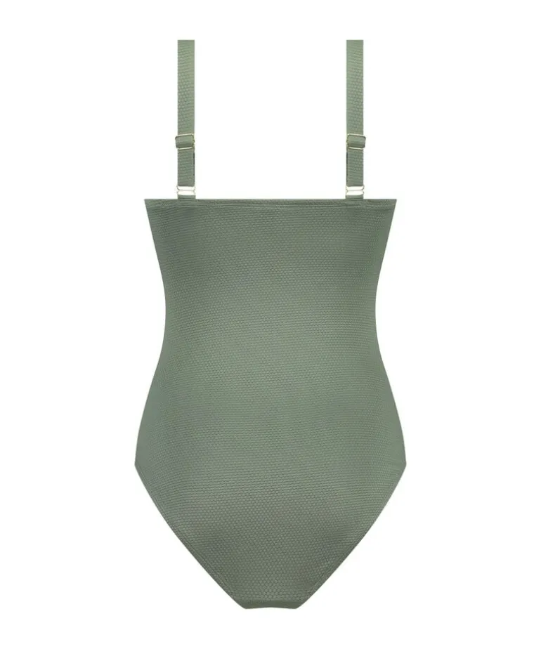 Shaping Scallop Swimsuit - Green