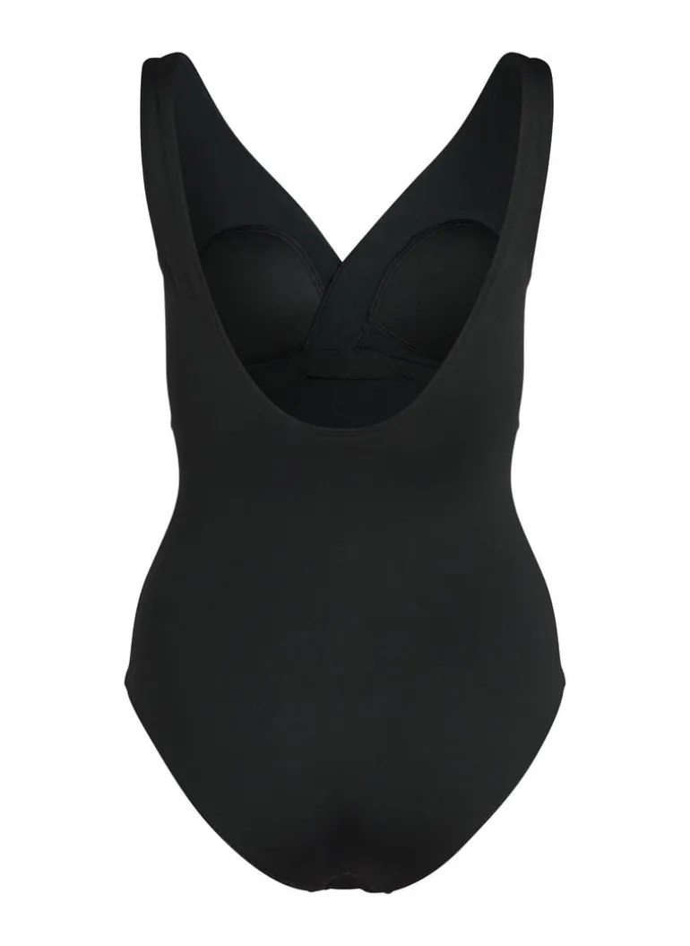 Shaping Shell Mesh Swimsuit - Black