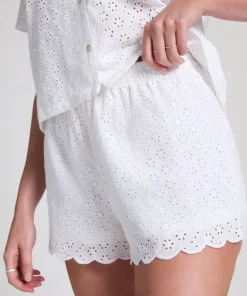 Short Broiderie Anglaise - White