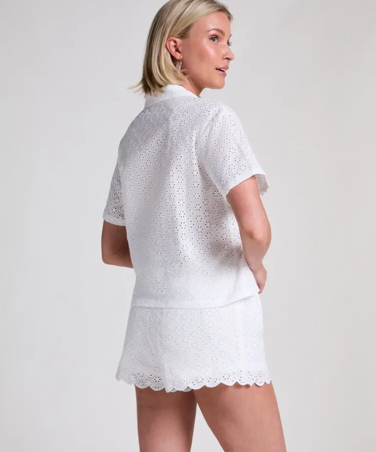 Short Broiderie Anglaise - White