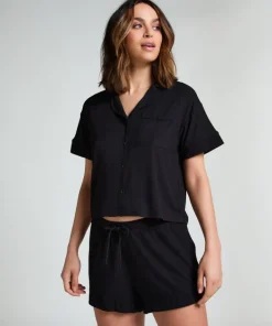 Short Jersey Rib Essential - Black