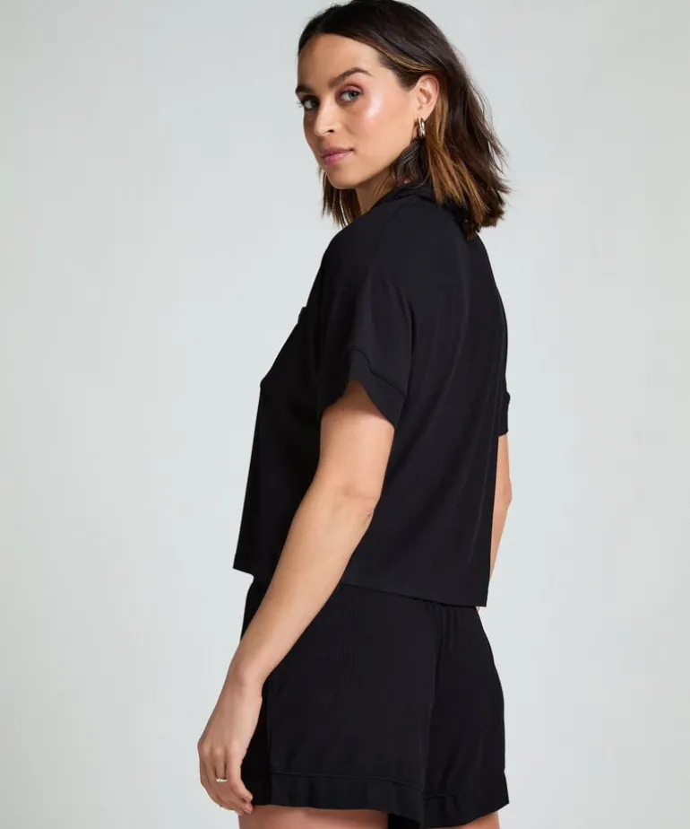 Short Jersey Rib Essential - Black